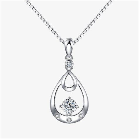 silver drop necklace jewellery