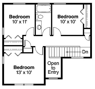 floor hallway   center floor plan design craftsman style home   plan