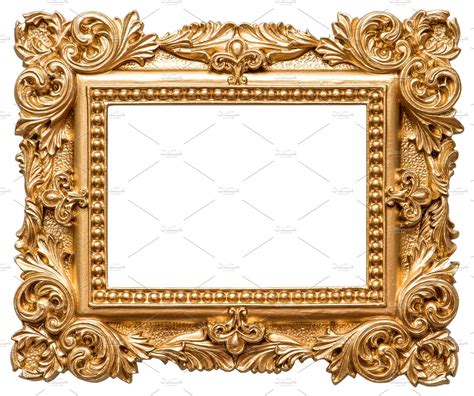 golden picture frame stock photo  frame  gold arts entertainment stock