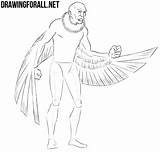 Vulture Spiderman Feathers sketch template