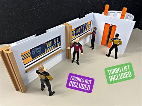 star trek tng super deluxe corridor playset  turbo lift enterprise