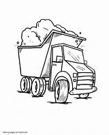 Dump Truck Coloring Pages Printable Small Print Look Other sketch template