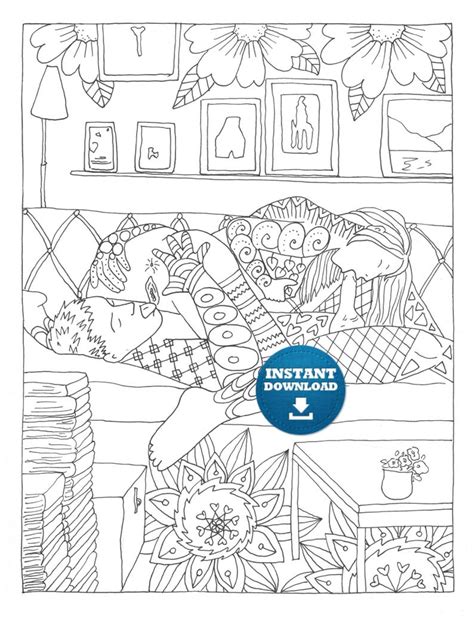 sex positions coloring book 20 pages instant download naughty etsy