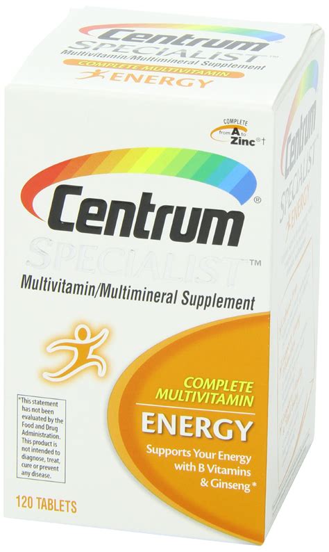 centrum specialist energy  count complete multivitamin multimineral supplement tablet