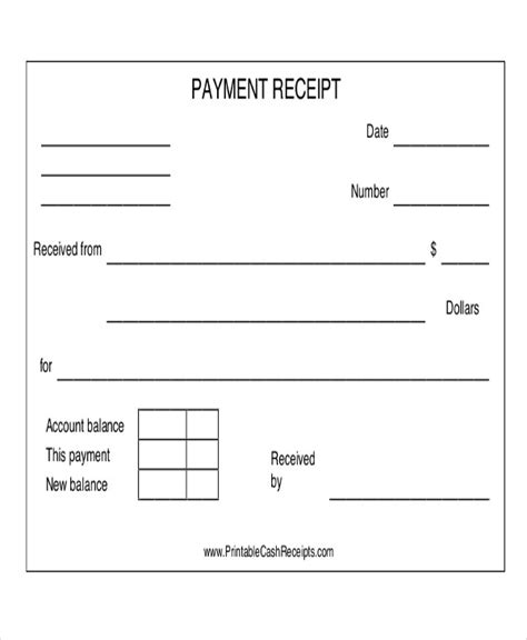 refund receipt template