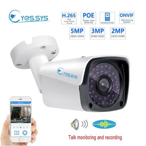 Eyes Sys H 265 3mp 5mp Audio Record Sound 2592 1944 Indoor 36ir Ip Poe