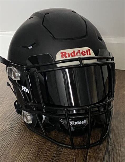 display  black football helmet visor shield full size helmet