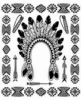 Headdress Damerica Chief Indiano Indien Amerika Inder Adulti Malbuch Erwachsene Fur Justcolor Indiens Coiffe Tattoo Amerique Coloriages Feder Dalla sketch template