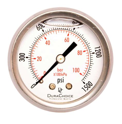 liquid filled pressure gauges  npt center  mount
