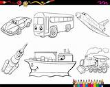 Coloring Transport Vehicles Vector Premium sketch template