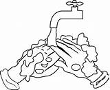 Coloring Pages Washing Hand Printable Handwashing Getcolorings Color sketch template