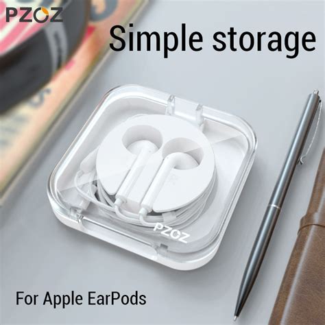 pzoz earphone cases  apple earpods wired earphone headphone headset accessories storage