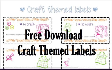 craft themed  printable labels  images labels printables