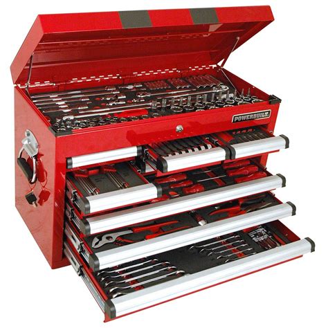 pc complete tool chest assorted tools power built tools