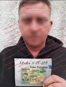 driver license  id card selfie psd template male
