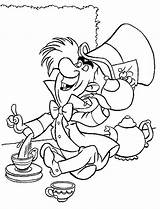 Hatter Mad Coloring Pages Getcolorings Wonderland Alice sketch template