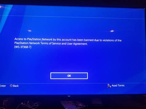 playstation account banned due  violations