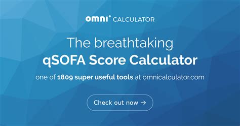 qsofa score calculator formula definition