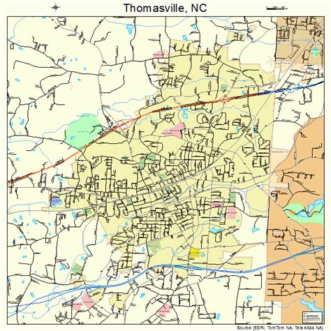 thomasville north carolina street map
