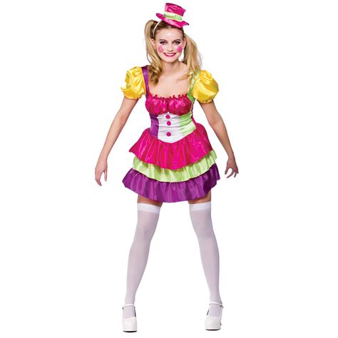 adult womens sexy cute clown circus party halloween fancy