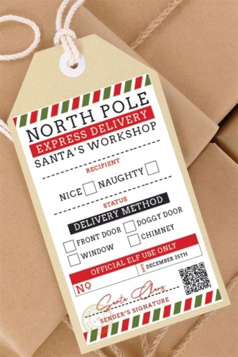 printable north pole shipping labels printable templates