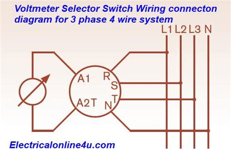 voltmeter selector switch wiring installation   phase  wire system