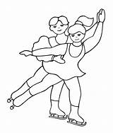 Coloring Figure Skating Pages Dancing Dance Kids Clipart Printable Skaters Gif Popular Pairs Library Coloringhome Books Comments Line sketch template
