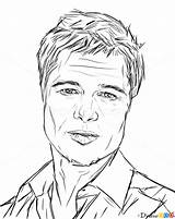 Brad Pitt Famous Actors Ator Salvo sketch template