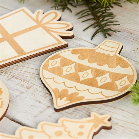 christmas theme etched wood cutouts  wood cutouts wood crafts