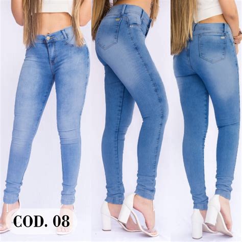 calça jeans feminina cintura alta cós alto empina bumbum r 44 90 em