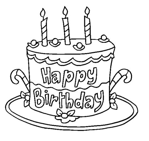 birthday cake coloring pages  kids