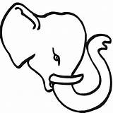 Elephant Coloring Face Pages Drawing Drawings Kids Head Clipart Clip Animals Template Cliparts Draw Wildlife Trumpeting Library sketch template