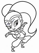 Shimmer Shine Coloring Pages Print sketch template