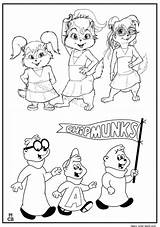 Chipmunks Alvin Chipmunk Colouring Squirrels Magiccolorbook sketch template