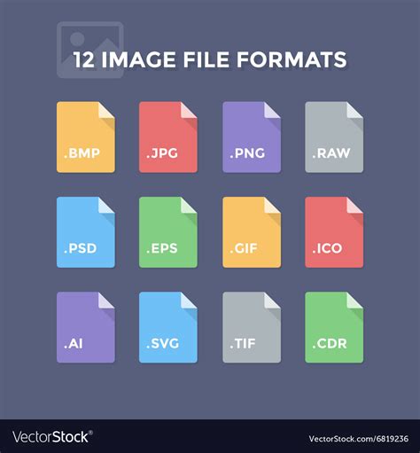 image file formats royalty  vector image vectorstock