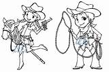 Cowgirl Coloring Cowboy Pages Getcolorings Unconditional Getdrawings Print Colorings sketch template