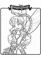 Fawn Tinkerbell Coloring Fairy Pirate Pages Printable Print sketch template
