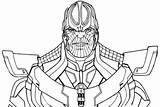 Thanos Coloring Pages Infinity War Avengers Drawing Printable Line Print Kids Game Marvel Fortnite End Color Colorpages sketch template