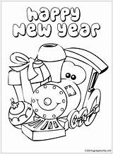 Coloring Year Pages Happy Train Years Printable Eve Cute Color Says Little Bendy Print Kids Sheets Clipart Getdrawings Bear Teddy sketch template