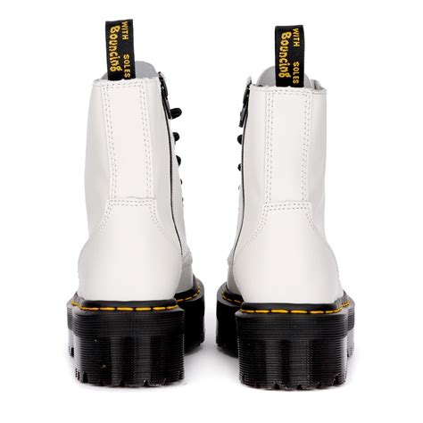 dr martens jadon white leather ankle boots  maxi sole  brands