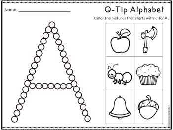 tip painting activities alphabet worksheets letter recognition pre