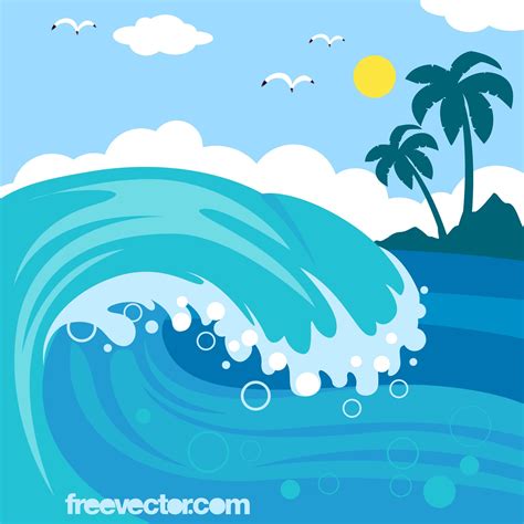 wave vector art graphics freevectorcom