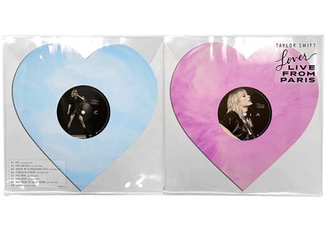 taylor swift lover   paris heart shaped xlp vinyl pink