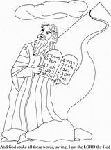 Commandments Ten Moses Mandamientos Diez Moises Dominical Religione Plagues Gebote Spoke Zehn Abre Coloringpagebook Cristianos sketch template