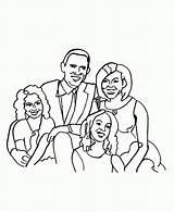 Coloring Family Pages Obama Kids Barack Clipart Presidents Printable Cliparts Print Color Clip February Google Choose Board Search Sheets Book sketch template