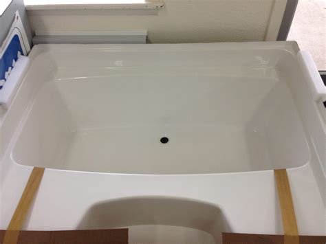 mobile home fiberglass garden bath tub size  white aquatic brand