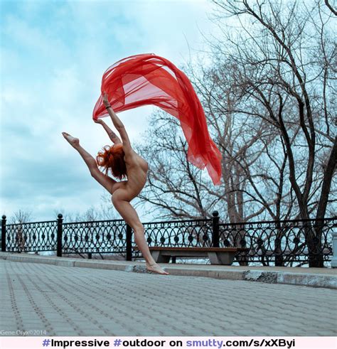 Outdoor Outdoornudity Public Red Fabric Redhair Redhead Dancing