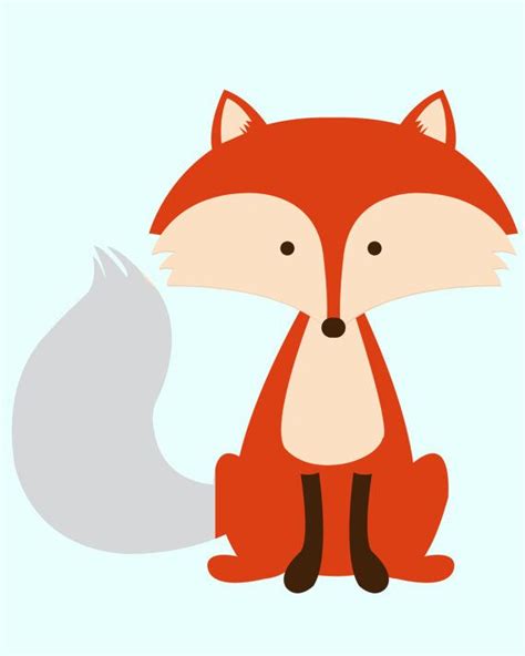 pin  tail   fox digital file fox party woodland birthday