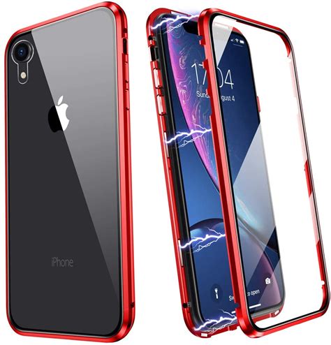 iphone xr magnetic case jstbox magnetic adsorption case  full body case  iphone xr metal