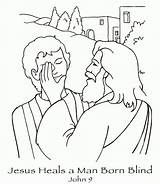 Jesus Para Bartimeo Colorear Ciego Guardado Desde Milagro Niños Nacimiento Color sketch template